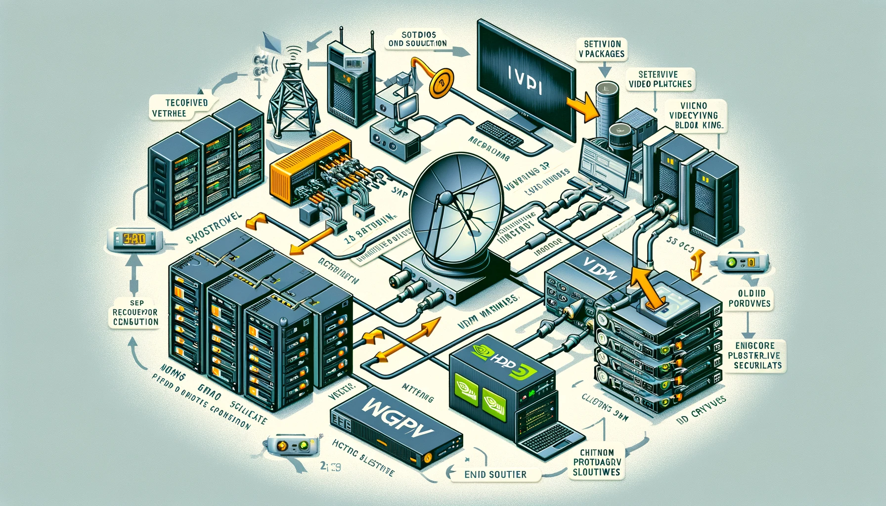 Concept visualization of the distributed video infrastructure behind CDN++